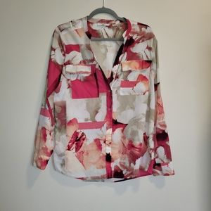 Calvin Klein floral blouse Size M